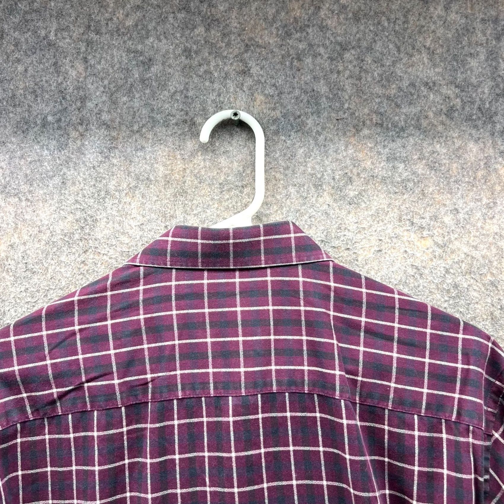 BUGATCHI VINTAGE Bugatchi Shirt Mens XL Purple Button-Down Glen Check Shaped Fit XL Button-Up, Check, Cotton, Men, Bugatchi Uomo Size US XL / EU 56 / 4 - 3 Thumbnail