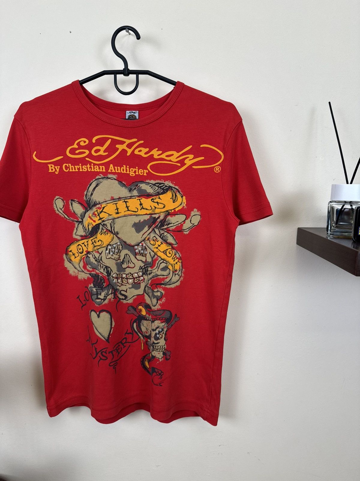 Ed Hardy Vintage Ed Hardy T shirt Women Top Heart Red Tattoo Sz S Y2K Size S / US 4 / IT 40 - 5 Thumbnail