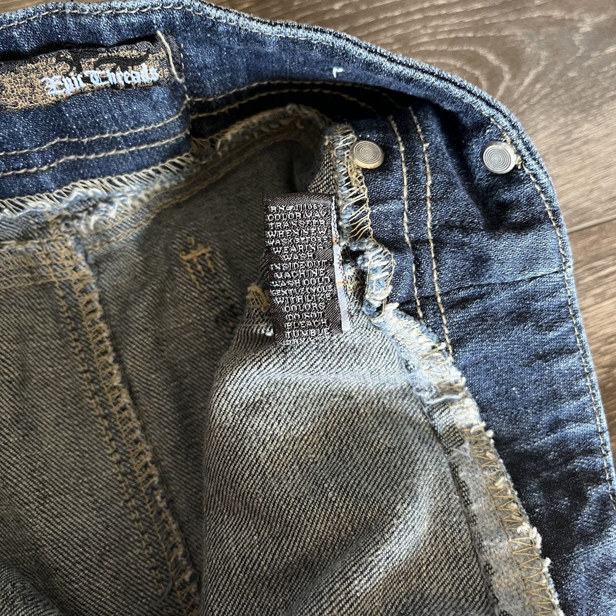 Vintage Vintage Y2K 2000s Epic Threads Denim Jean Mini Skirt Washed Size 26" / US 2 / IT 38 - 8 Thumbnail