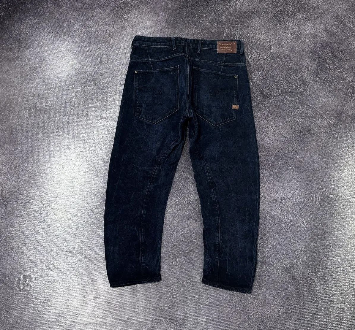 G-Star × Japanese Brand × Vintage Vintage G-Star Raw Y2K Navy Japanese Cropped Tapered Jeans Size US 27 - 1 Thumbnail