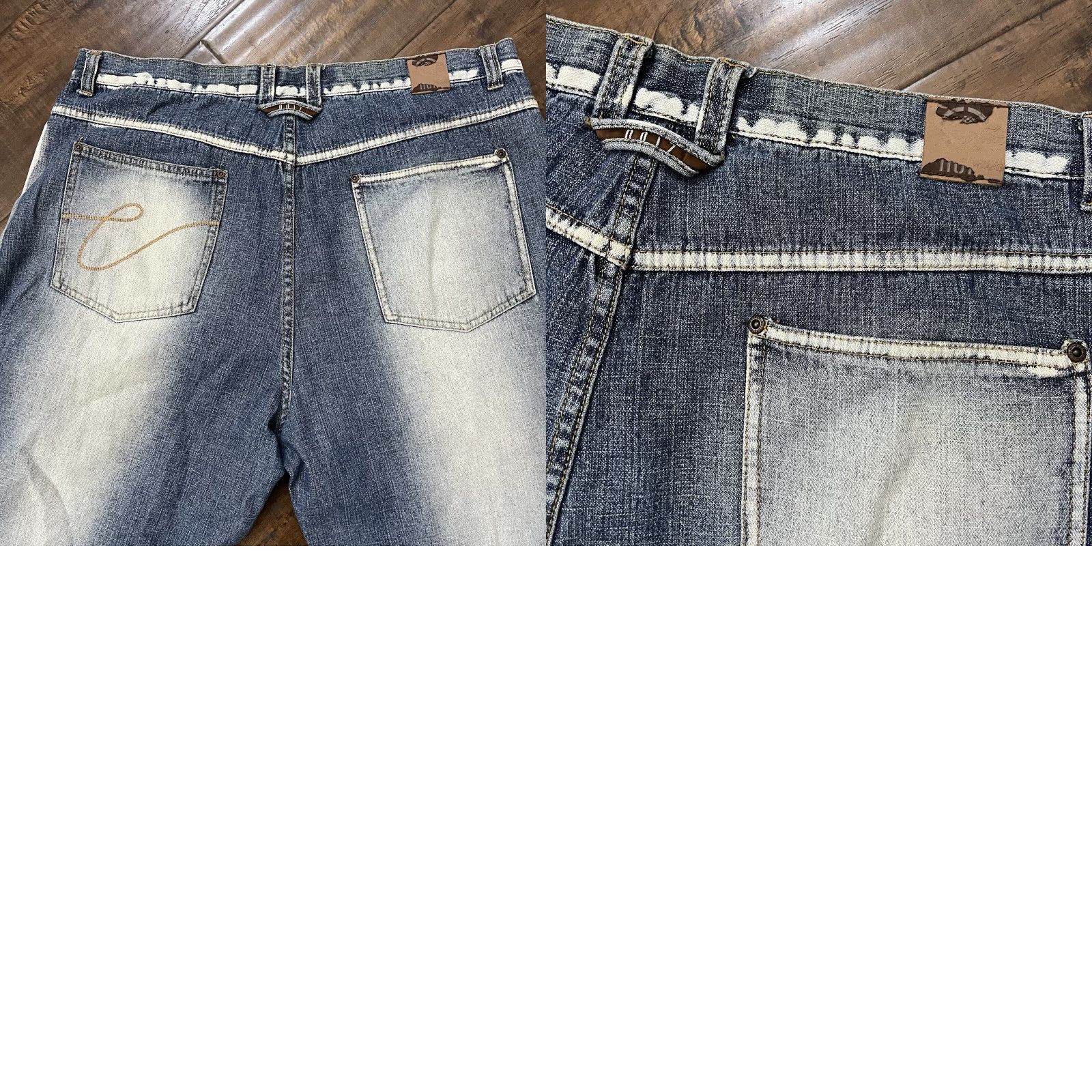 Vintage VINTAGE Noize Jeans Jeans 38x31 Blue Embroidered Wide-Leg Denim Mens 90s Grunge Jnco Cyber Baggy Baggy Jeans 38x31 Regular Mens Size US 38 / EU 54 - 8 Thumbnail