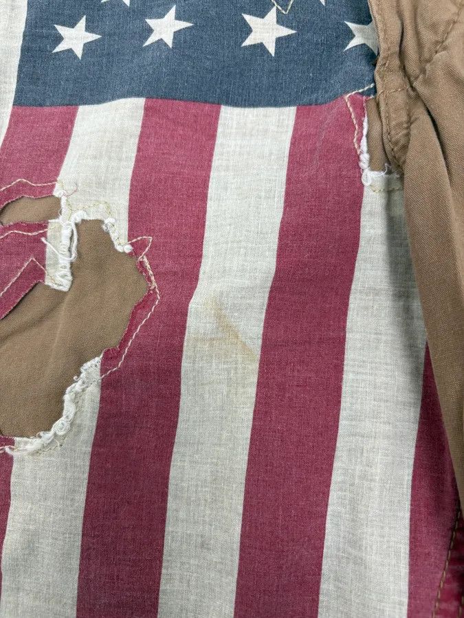 Polo Ralph Lauren 2000s Ralph Lauren USA Distressed Flag Beige Shorts Size US 34 / EU 50 - 9 Thumbnail