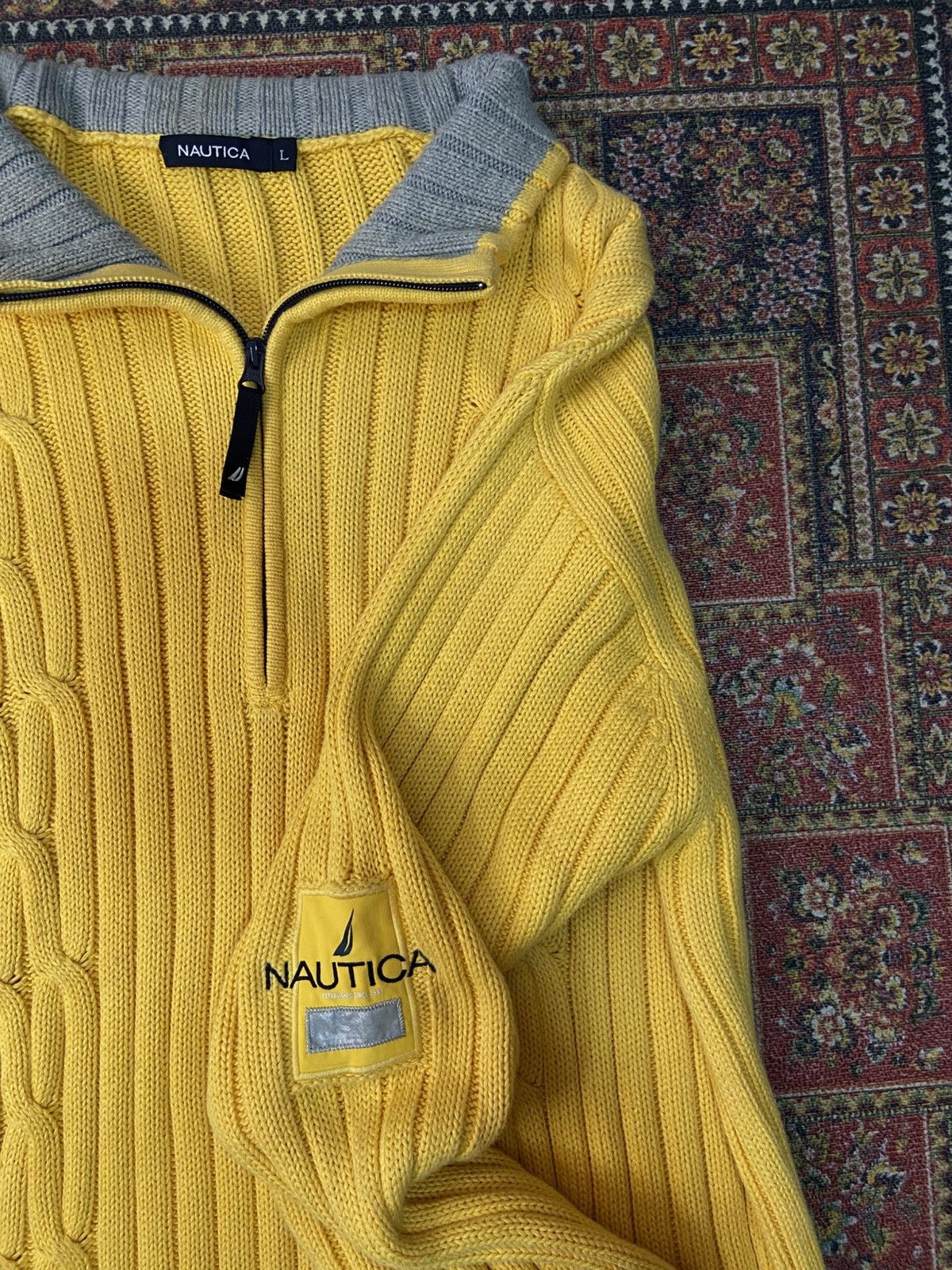 Nautica Nautica Knitted Half Zipper Size US L / EU 52-54 / 3 - 3 Thumbnail