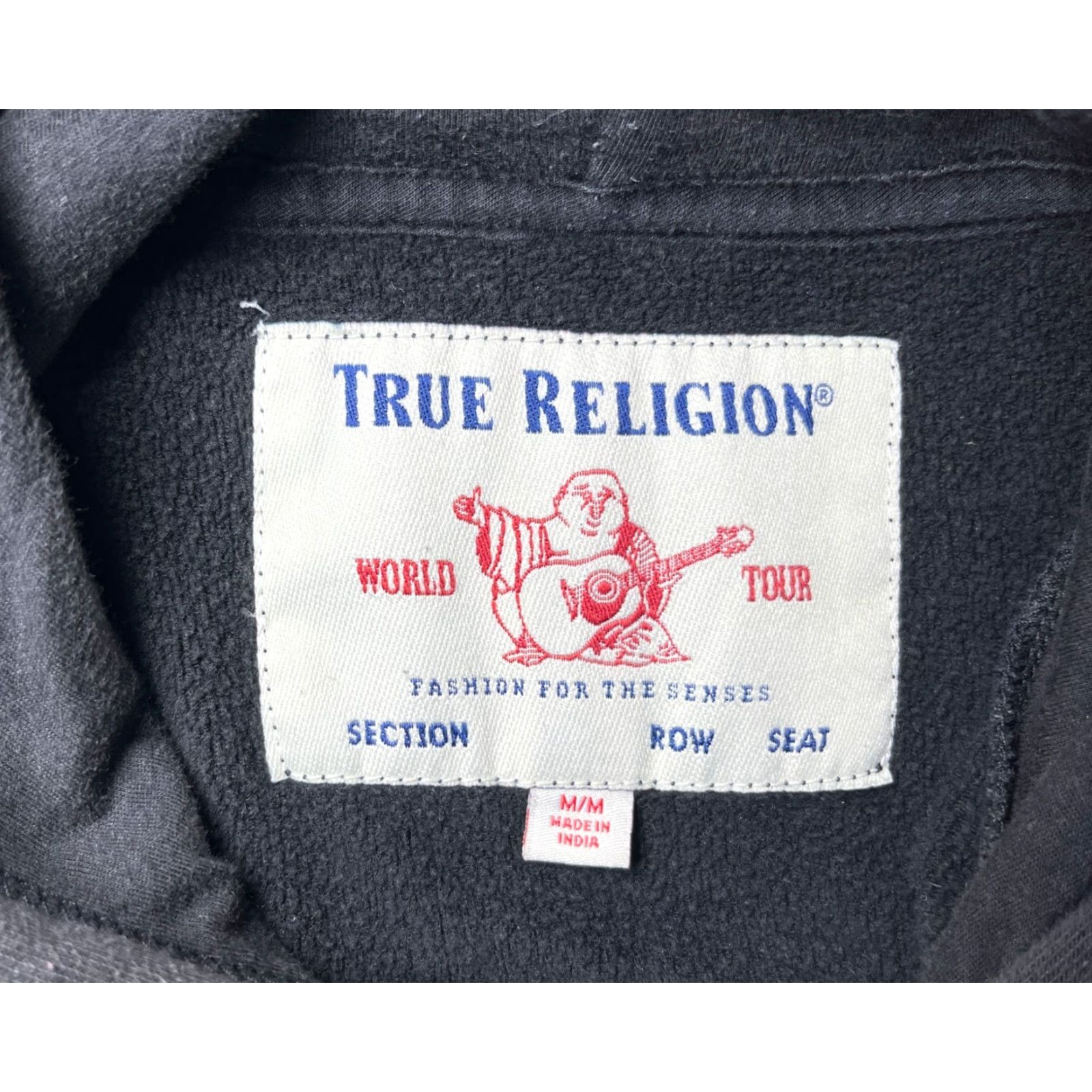True Religion True Religion Hoodie Mens Pullover Black M Sweatshirt Hooded Pockets Long Sleeve Cotton Polyester Fleece Regular Genders Mens Size US M / EU 48-50 / 2 - 7 Thumbnail