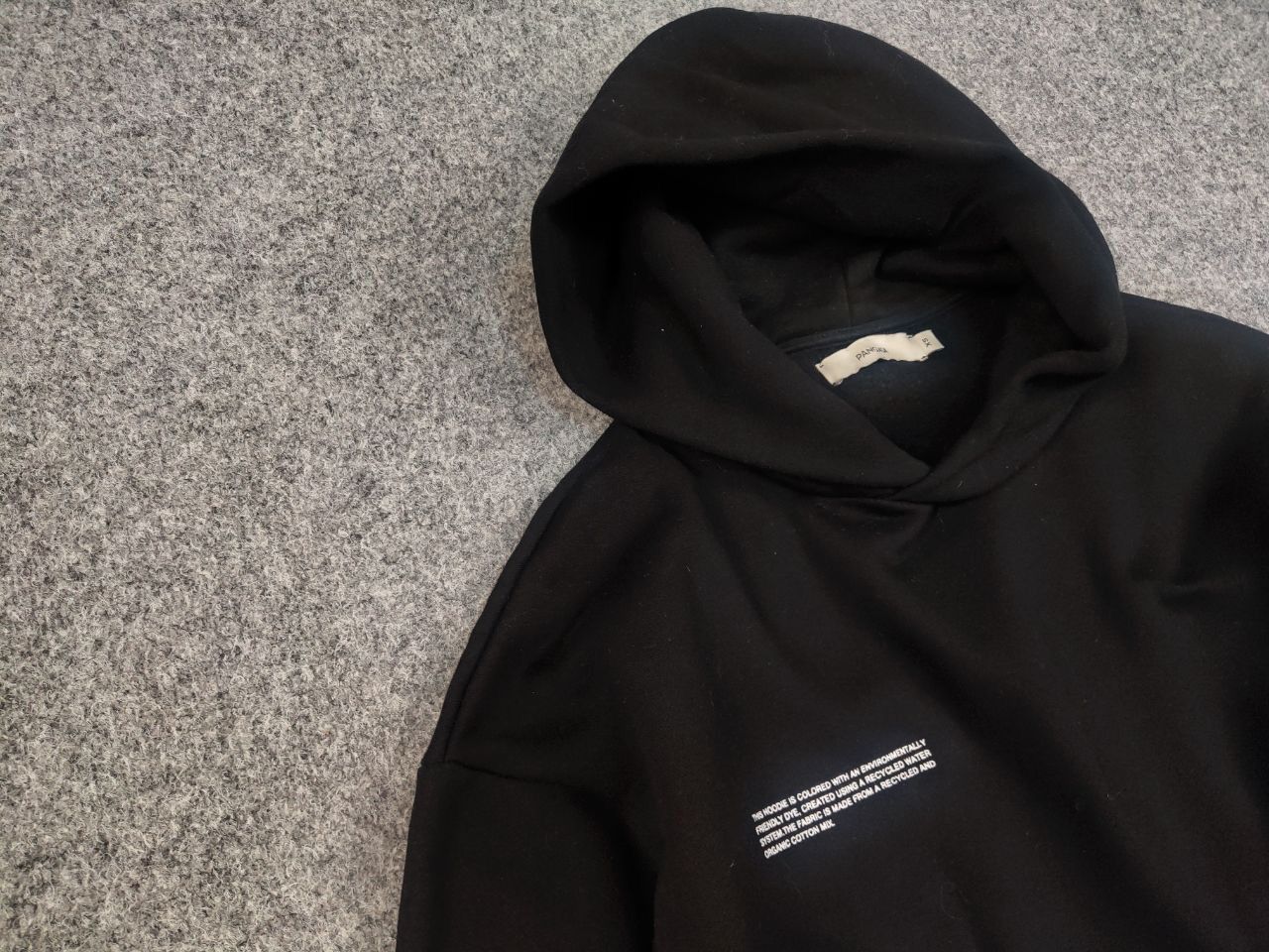 Pangaia Pangaia Design Organic Oversize Unisex Black Logo Hoodie Size US XS / EU 42 / 0 - 7 Thumbnail
