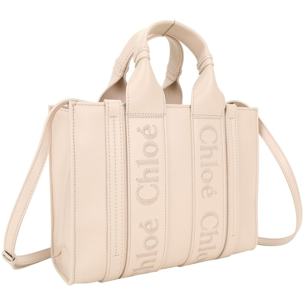 Chloe o1loc1c1024 Size: OS / Woody Small Tote in Nomade Beige Size ONE SIZE - 4 Thumbnail