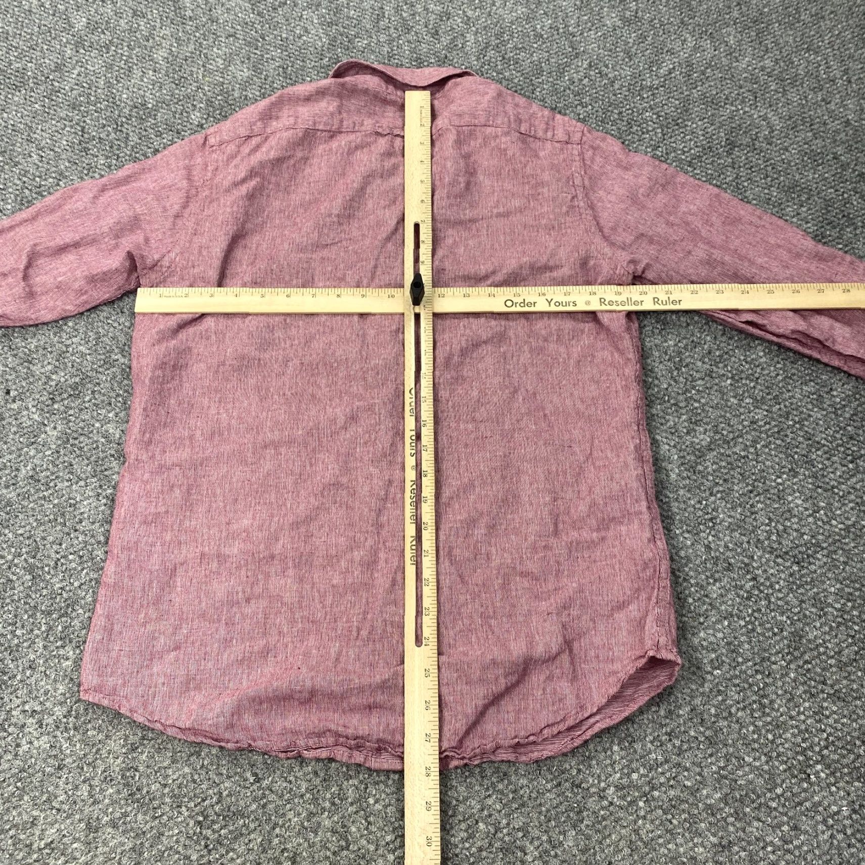 Banana Republic Banana Republic Shirt Men Medium Red Linen Cotton Striped Slim Fit Long Sleeve Button Down Casual Size US M / EU 48-50 / 2 - 6 Thumbnail