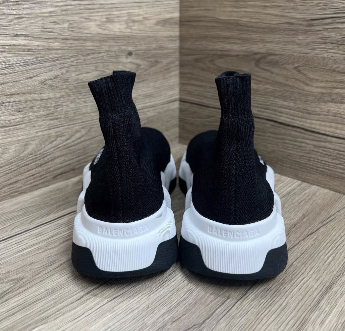 Balenciaga Balenciaga Speed 2.0 Black Knit Sock Sneakers J41 Size US 6 / IT 36 - 4 Thumbnail