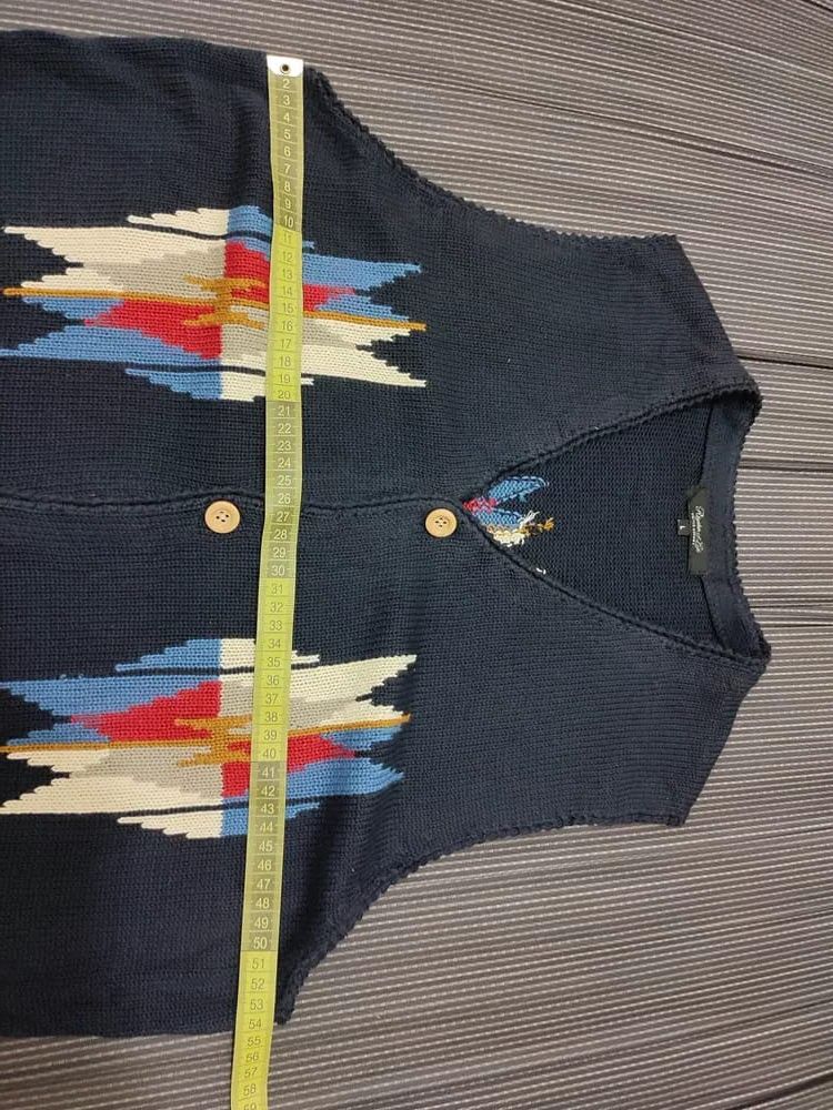 United Arrows United Arrows Navajo Sleeveless Vest Cardigan Native America Size US L / EU 52-54 / 3 - 10 Thumbnail