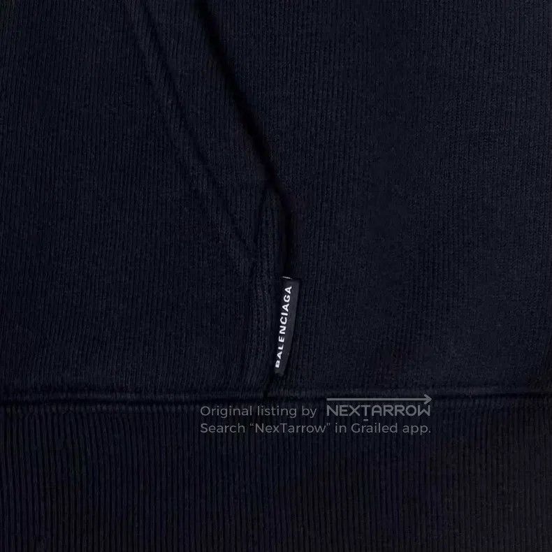 Balenciaga Balenciaga Black back anti-war logo small letter logo hood Size US S / EU 44-46 / 1 - 4 Thumbnail