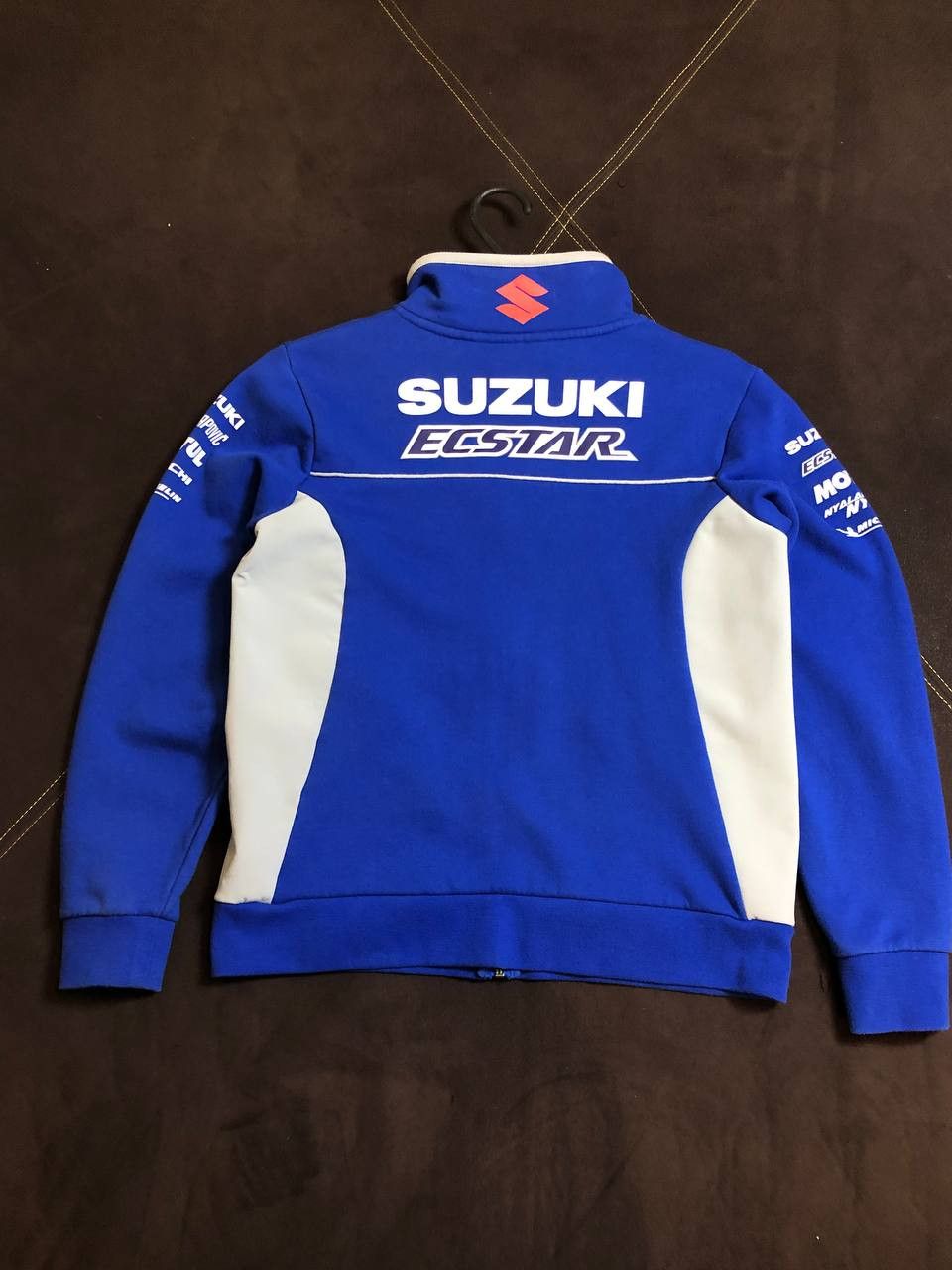 Vintage Suzuki Racing Embroidered Spell Out Zip Up Fleece Jacket Size US M / EU 48-50 / 2 - 1 Thumbnail
