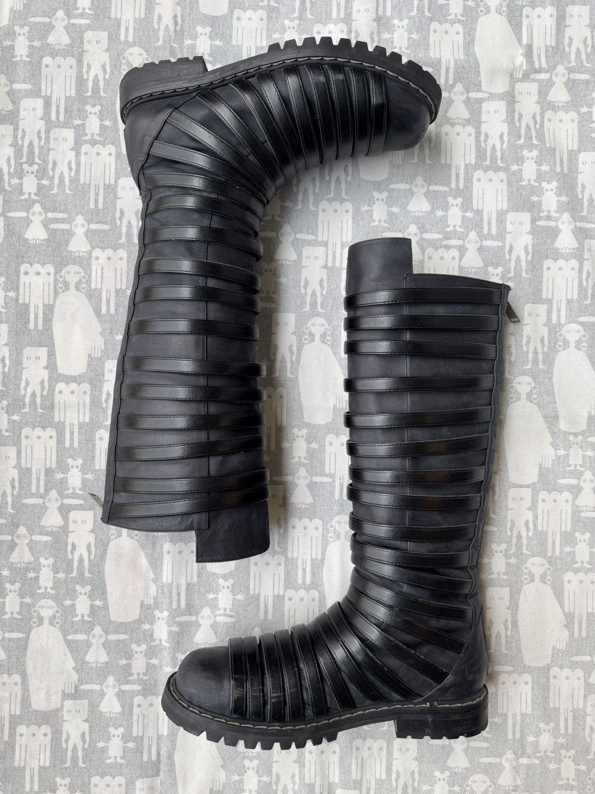 Gareth Pugh Gareth Pugh SS12 Cage Strap Leather Boots Size US 11 / EU 44 - 9 Thumbnail