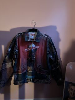 FW17 Supreme Scarface World Is Yours Denim Jacket Multi Size XL 100%  Authentic