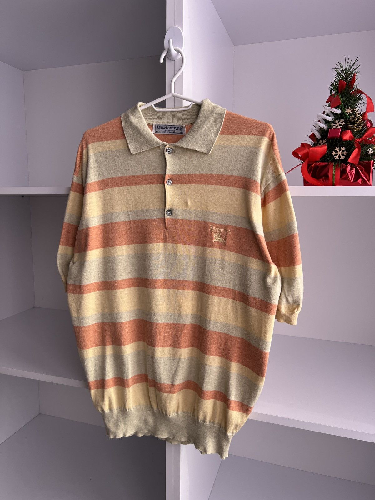 Burberry × Vintage Vintage Burberry old money style polo shirt Size US M / EU 48-50 / 2 - 4 Thumbnail