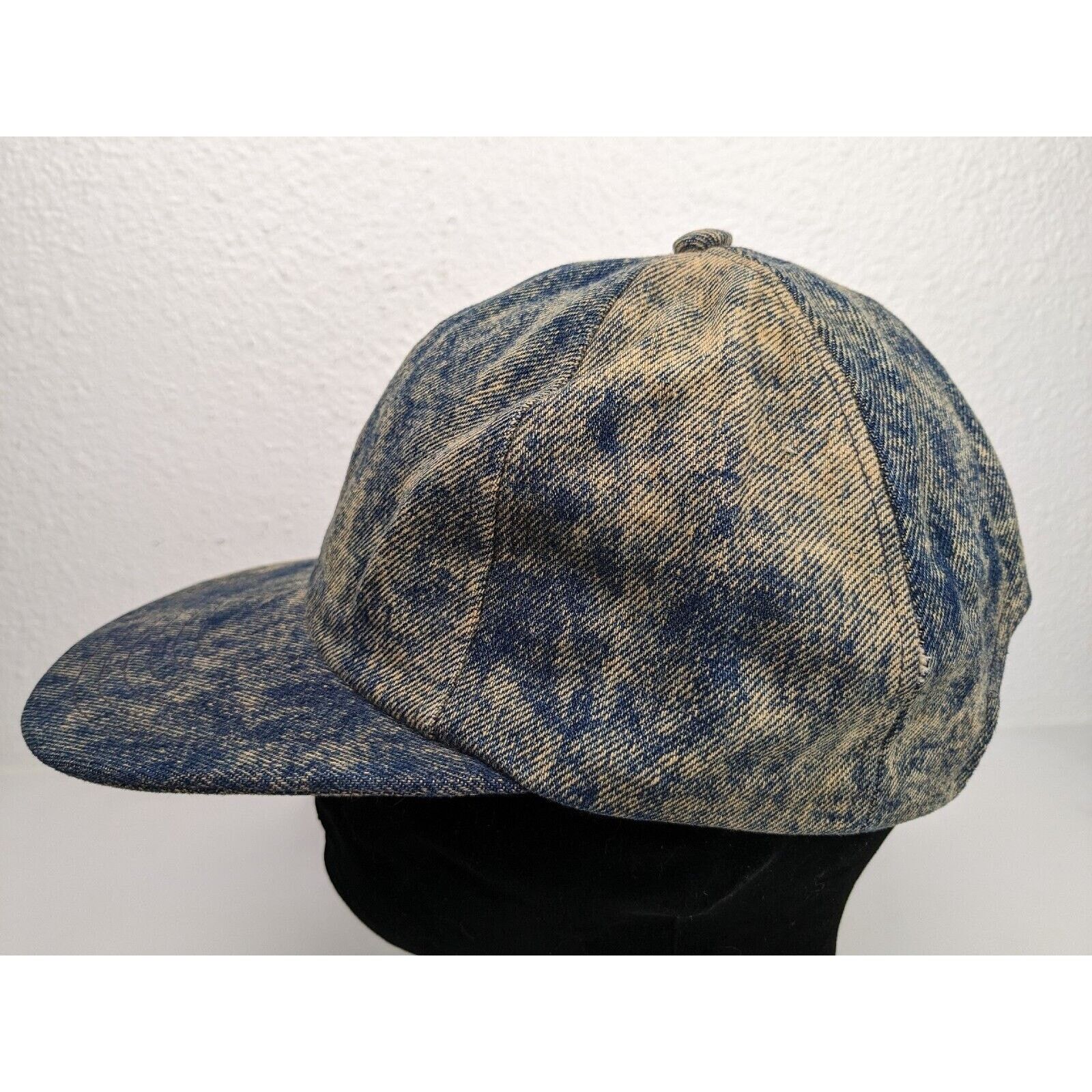 Brixton Vtg Union Hat Denim Cap Acid Wash Denim Blue Jean Railroad Size ONE SIZE - 4 Thumbnail