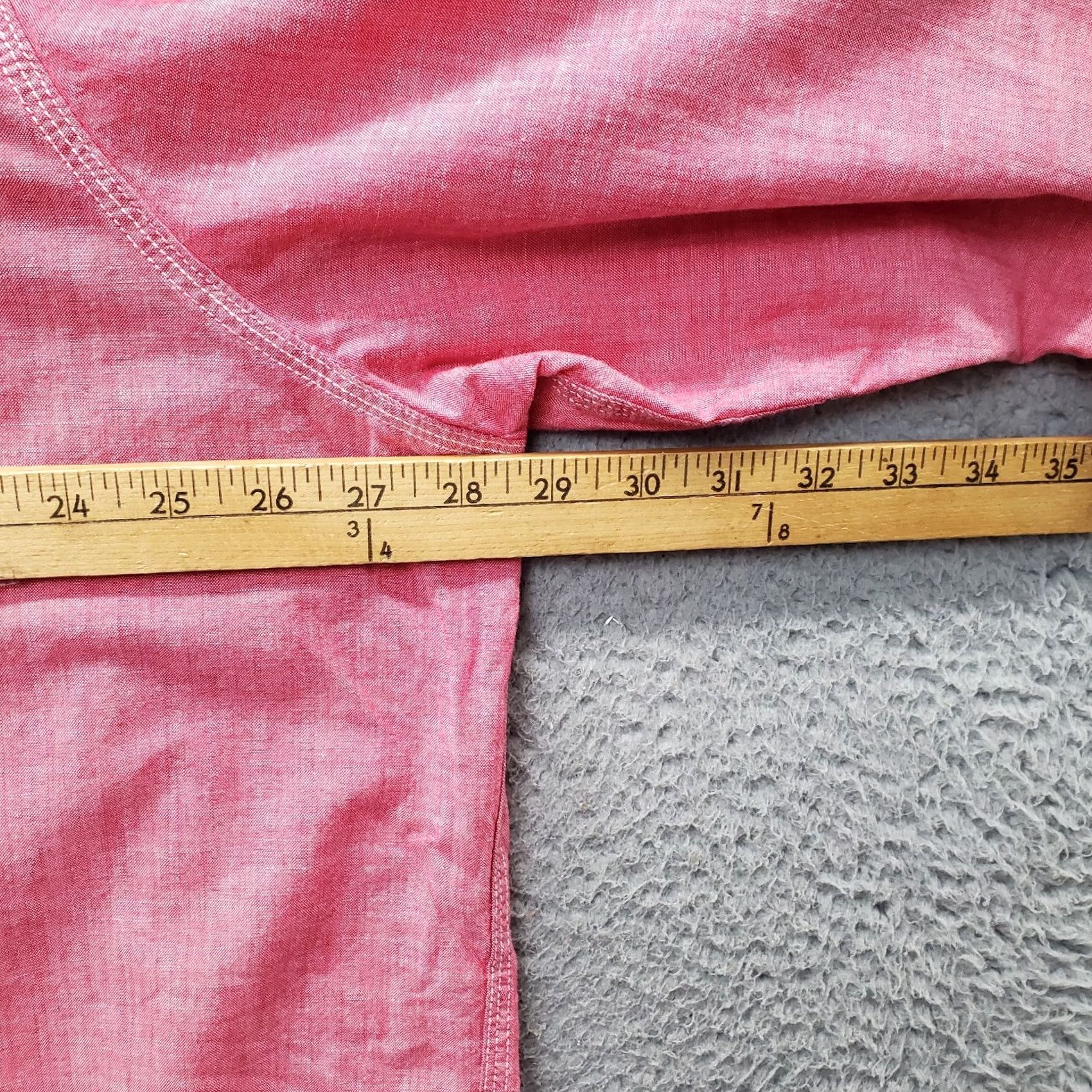 Lands' End Lands' End Mens XXL Dress Shirt Pink Regular Formal Oxford Collar Button Down Shirt Size 48R - 4 Thumbnail