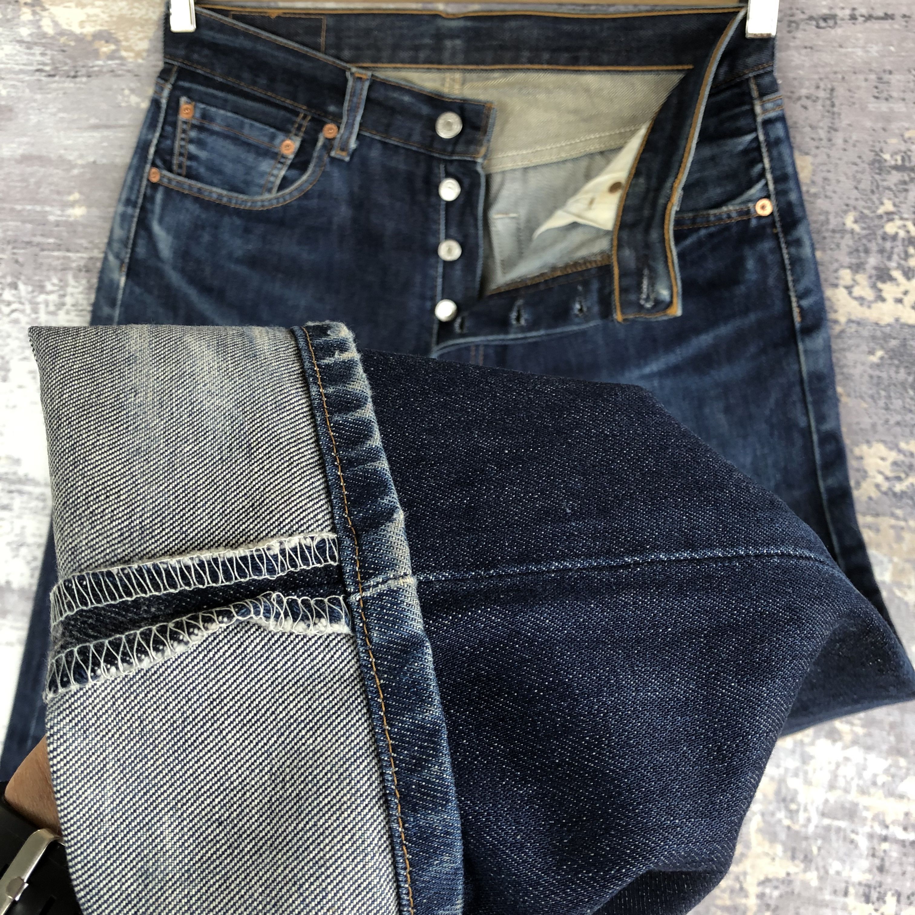 Levi's Vintage Levis 501 Blue Jeans Levi's 501 Distressed Denim Size US 30 / EU 46 - 8 Thumbnail