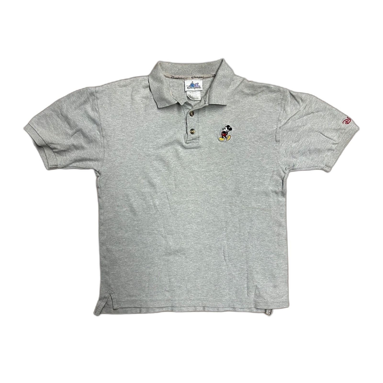 Disney Disneyland Resrots Mens Polo Mickey Embroidered Small Gray Size US S / EU 44-46 / 1 - 1 Thumbnail