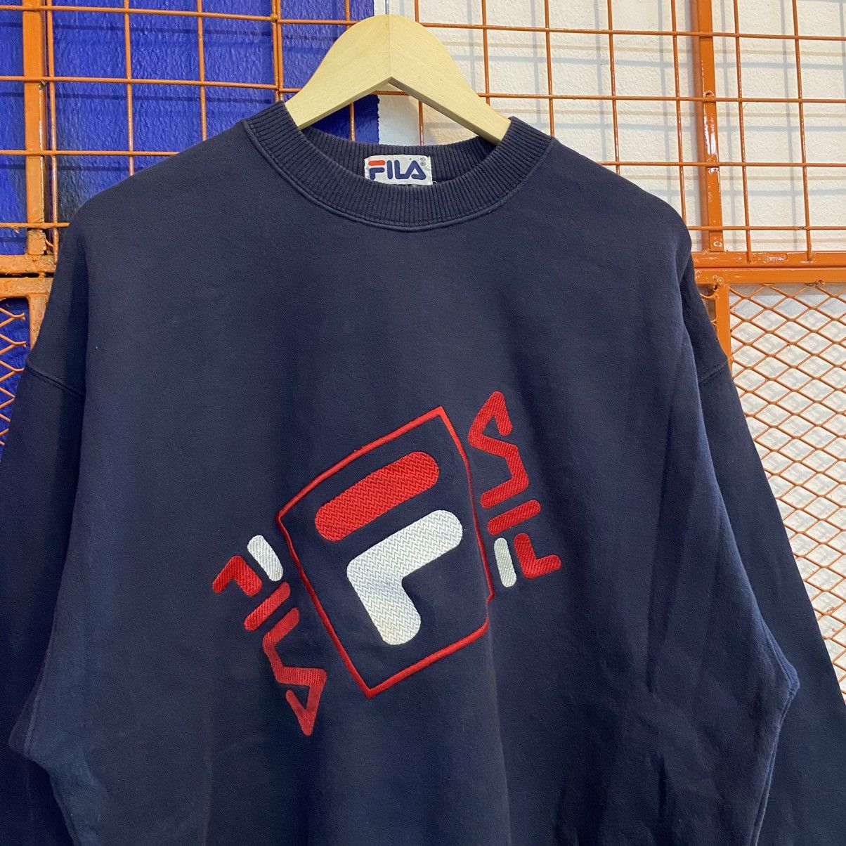 Fila × Vintage Vintage Fila Embroidery Sweatshirt Crewneck Big Logo Size US XL / EU 56 / 4 - 5 Thumbnail