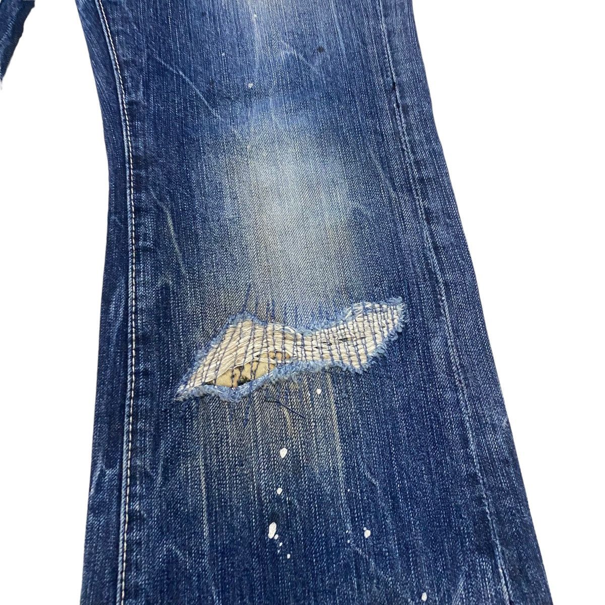 GOSTAR DE FUGA CavariA Denim Oiled Stained Flare Jeans Size US 32 / EU 48 - 10 Thumbnail