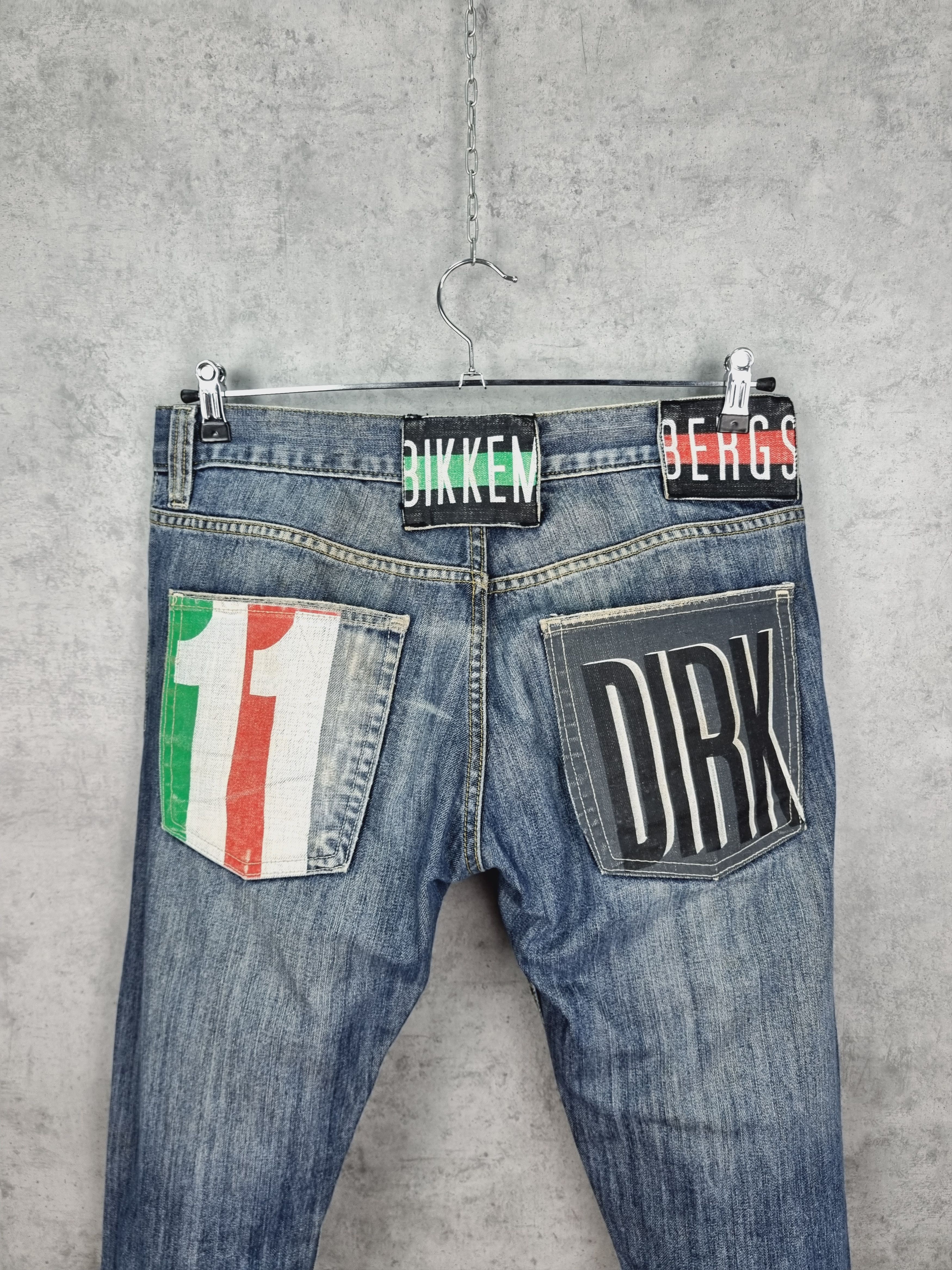 Dirk Bikkembergs × Vintage Bikkembergs Jeans Leather Patch Big Logo Denim Pant Size US 32 / EU 48 - 17 Thumbnail