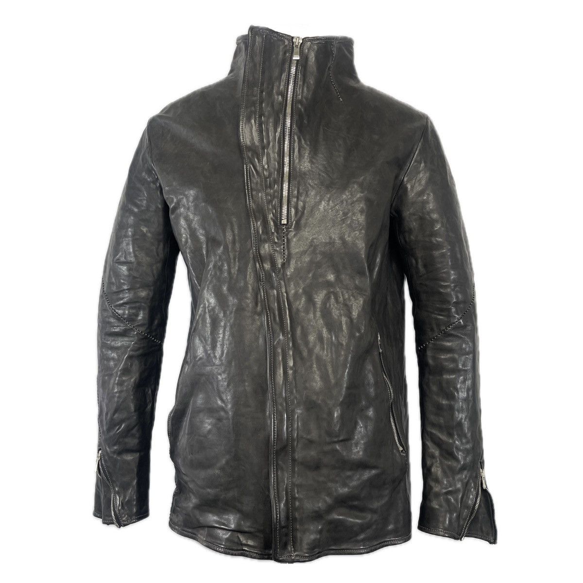 Incarnation Double-zip blouson jacket - high neck - black horse leather Size US XXL / EU 58 / 5 - 1 Thumbnail