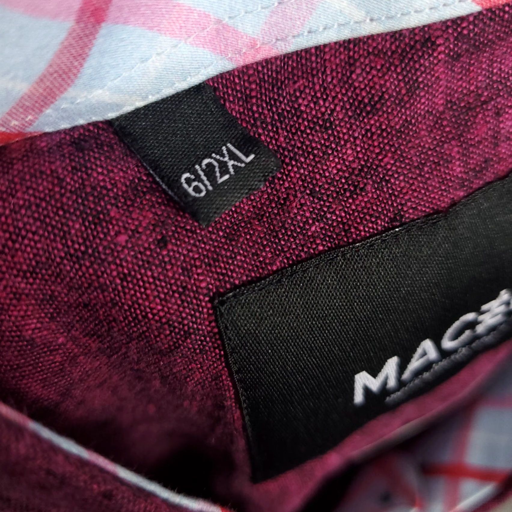 Maceoo Maceoo Shirt Mens 2XL Burgundy Button-Up Long Sleeve Collared Cotton Casual Business Formal Travel Workwear Modern Preppy Size US XXL / EU 58 / 5 - 7 Thumbnail