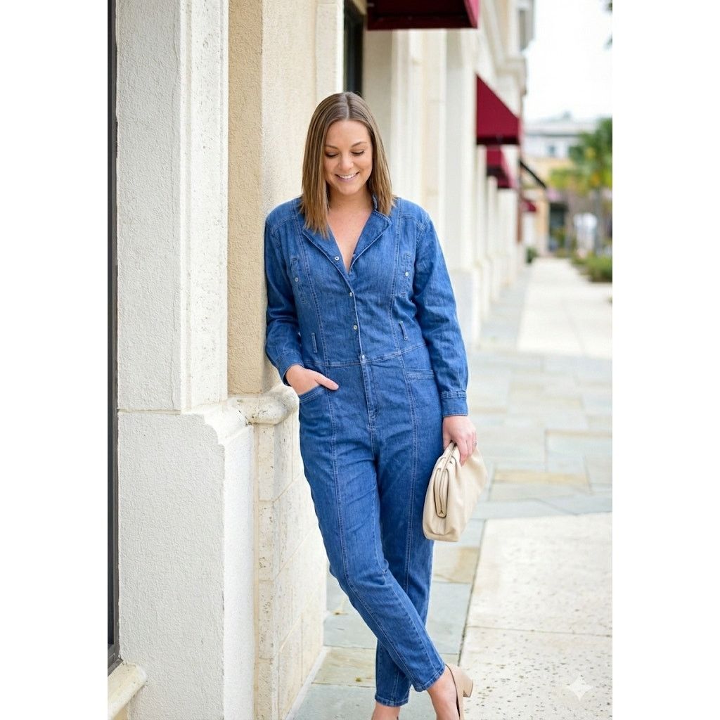 Unknown London Vintage 90s Fashion Nova Denim Jumpsuit Work Coveralls 3XL Size 42" / US 20 - 2 Thumbnail