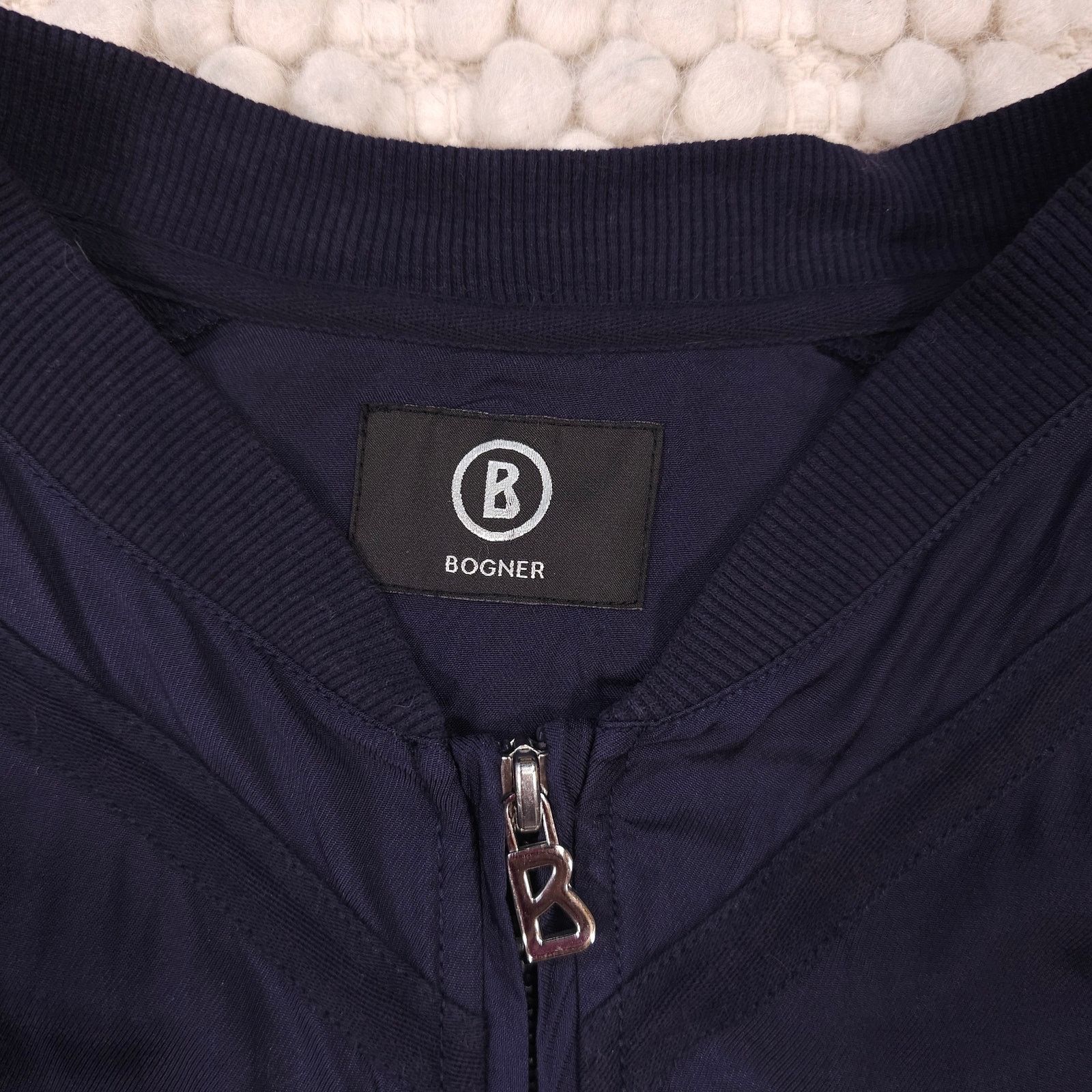 Bogner Bogner Lightweight Full Zip Cotton Bomber Jacket Blue Small Size S / US 4 / IT 40 - 4 Thumbnail