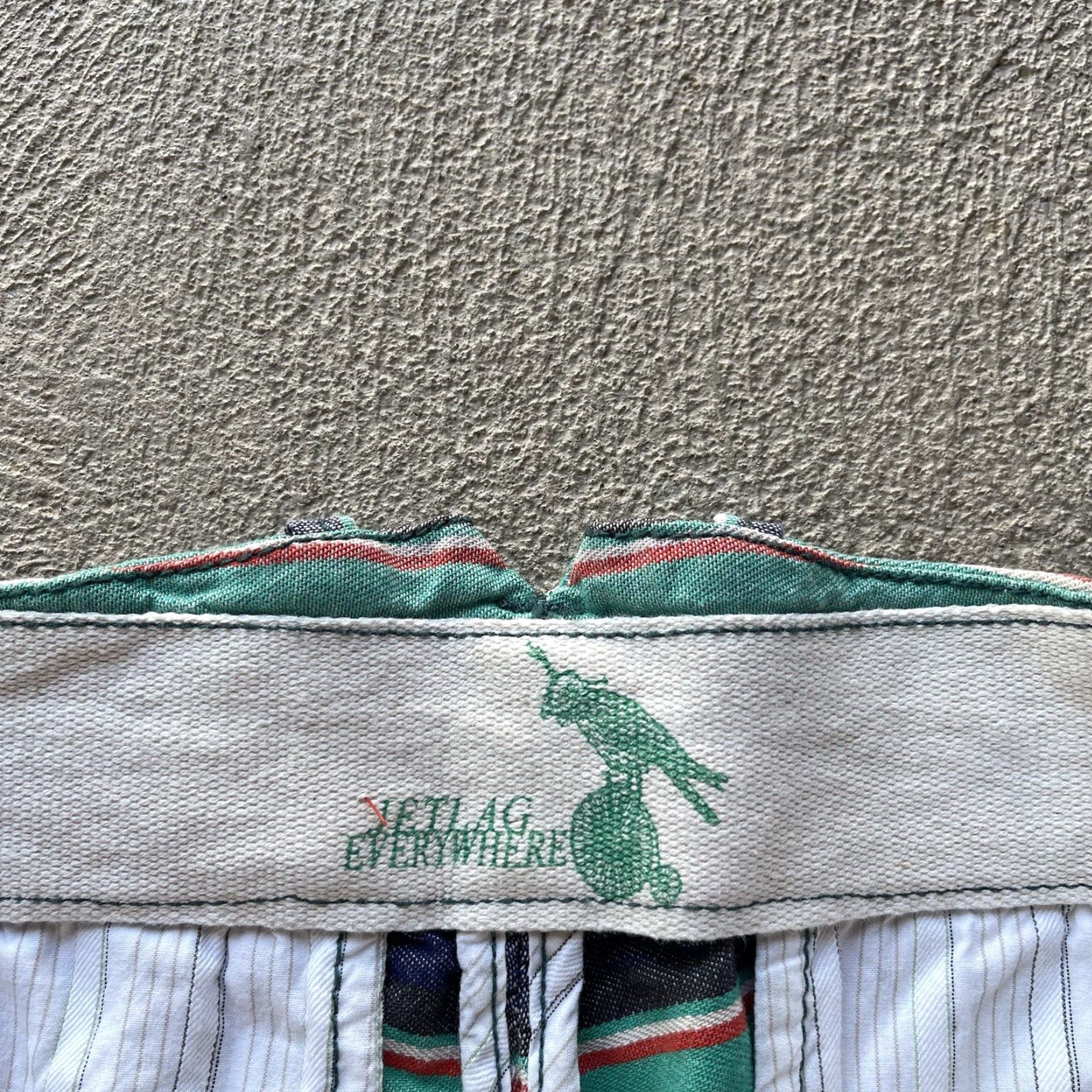 Vintage JET LAG Men's 31 Green Chino Shorts Striped Casual Travel Workwear Preppy Size US 31 - 5 Thumbnail