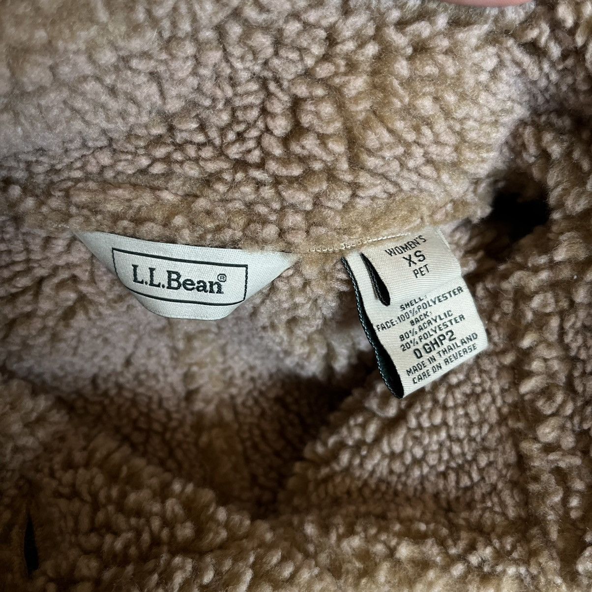 L.L. Bean × Vintage Vintage LL Bean Faux Leather Sherpa Lined Button Up Vest Fur Size XS / US 0-2 / IT 36-38 - 6 Thumbnail
