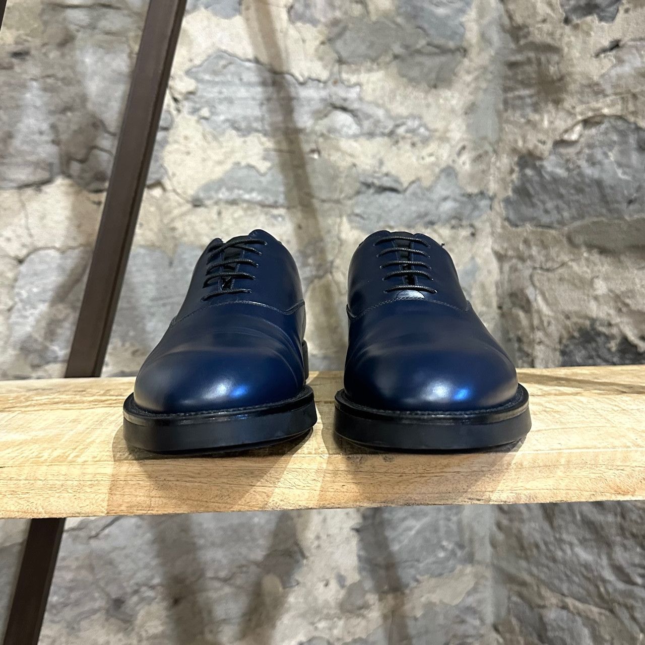 Prada Prada Navy Blue Lace-up Logo Platform Derby Shoes Size US 7 / EU 40 - 3 Thumbnail