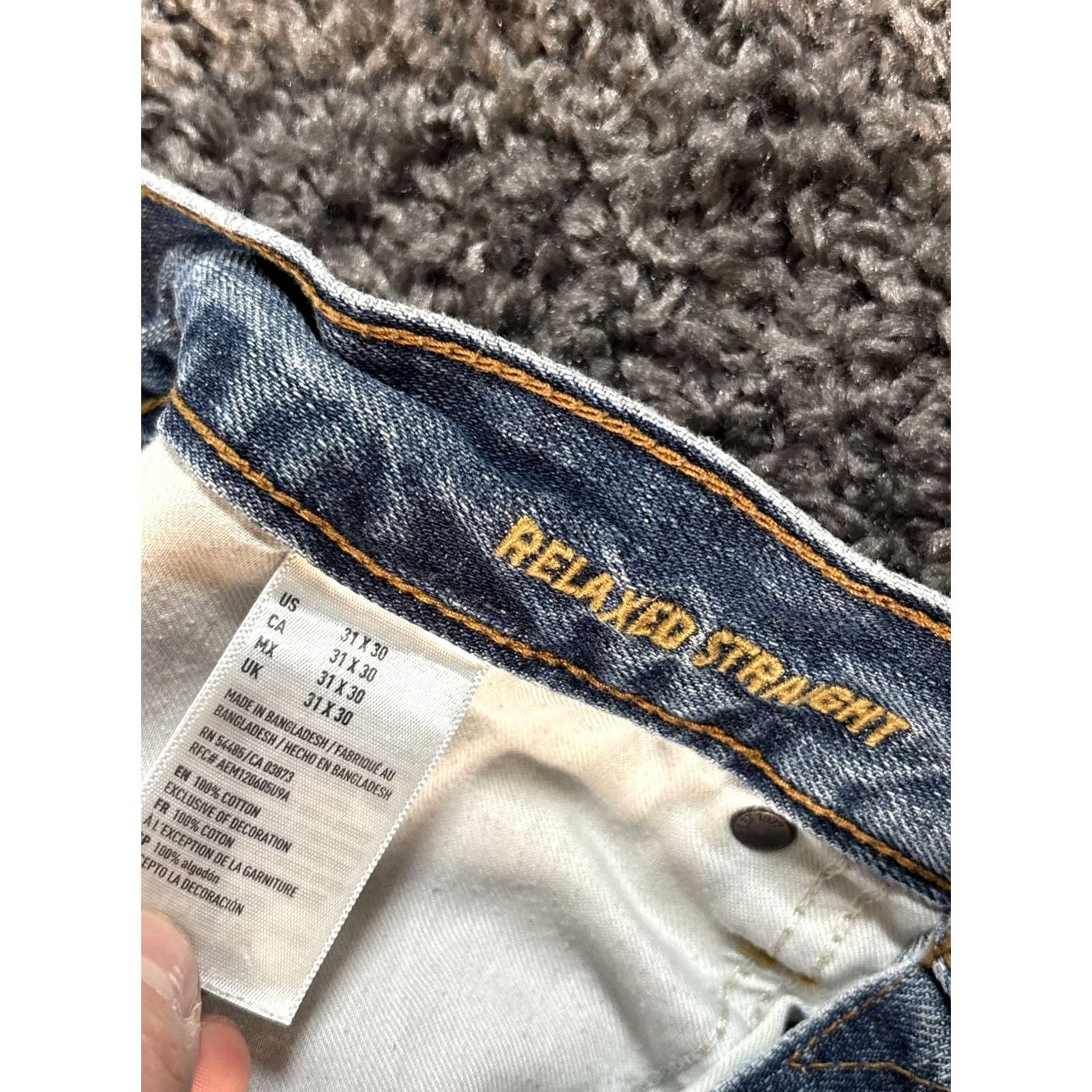 American Eagle Outfitters VINTAGE American Eagle Outfitters Jeans Original Straight 90s Men 32x28 Blue Denim Cotton Regular Straight 5-Pocket Zipper Baggy Distressed Size US 32 / EU 48 - 5 Thumbnail