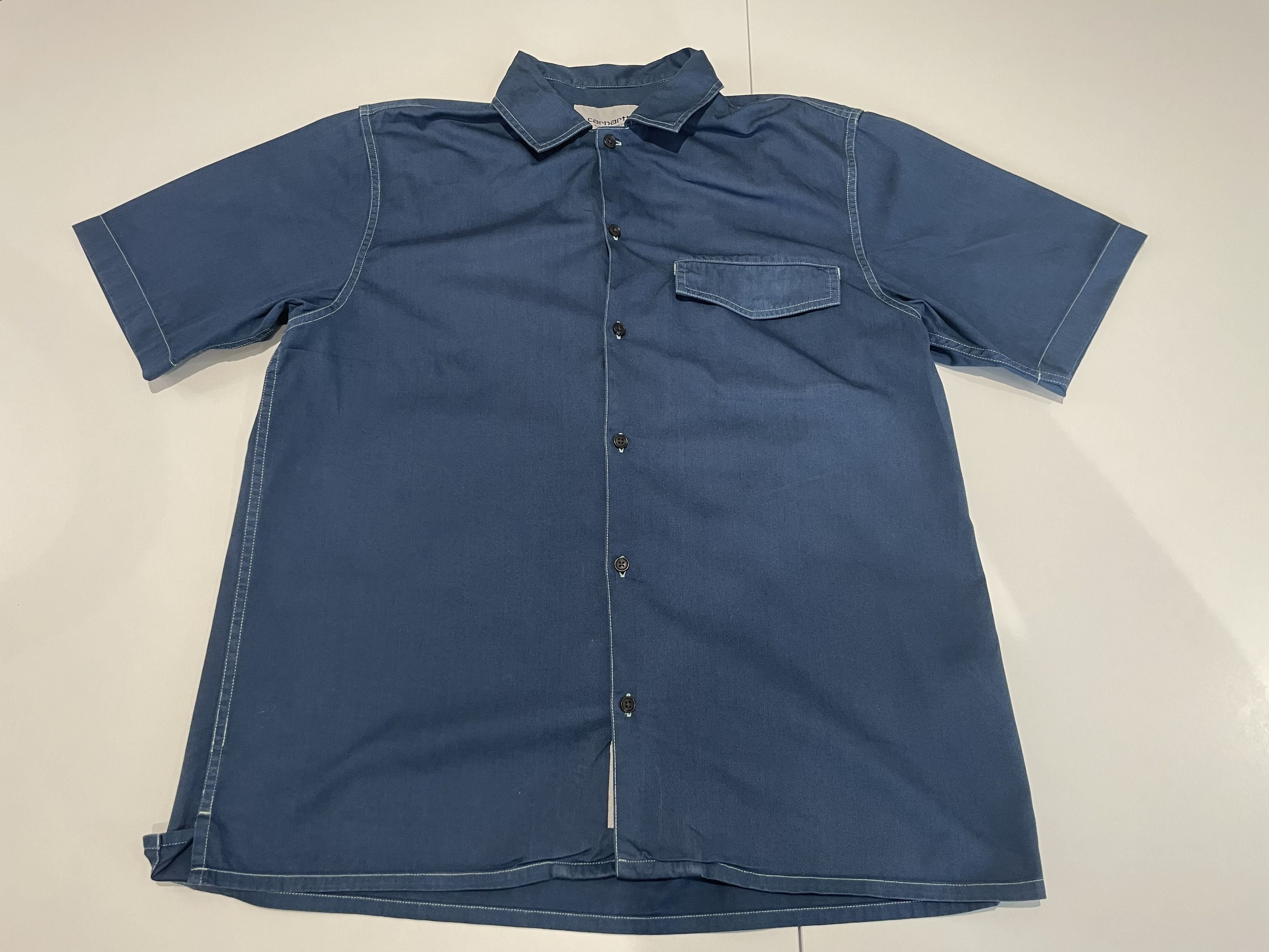 Carhartt Carhartt WIP Short Sleeve Master Shirt - Navy Blue - Size M Size US M / EU 48-50 / 2 - 15 Thumbnail
