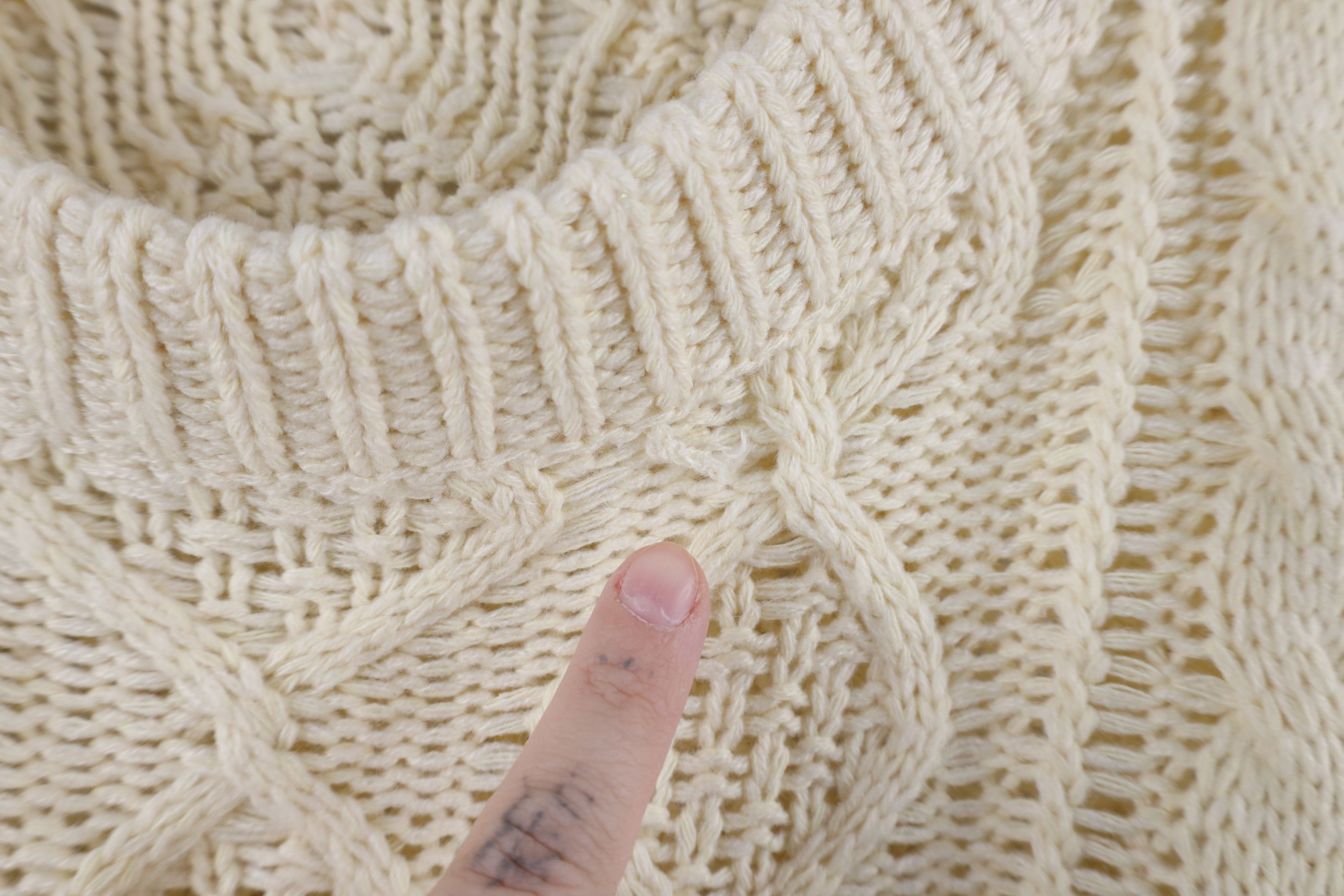 Vintage Vintage 90s Streetwear Chunky Cable Knit Fisherman Sweater Size 3XL / US 20-22 - 5 Thumbnail