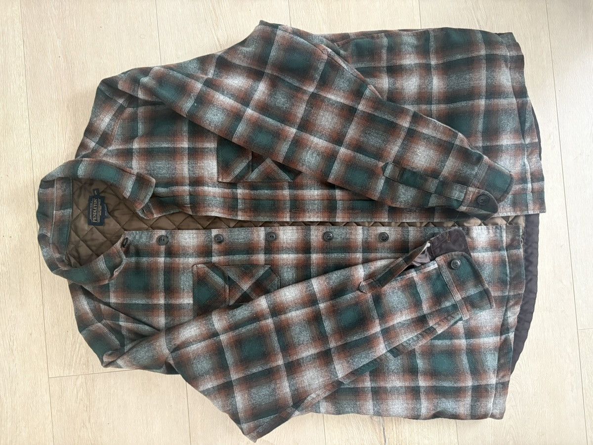 Pendleton Pendleton Plaid Ombré Quilted CPO Wool Shirt Jacket XXL Size US XXL / EU 58 / 5 - 3 Thumbnail