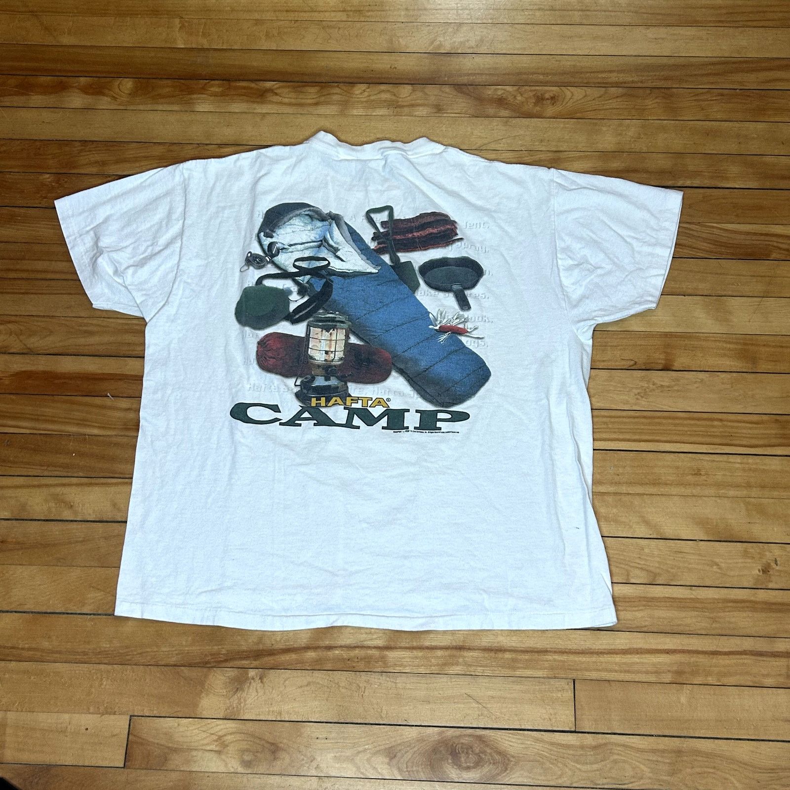 Vintage Vintage 90s Hafta Camp T-Shirt XL Size US XL / EU 56 / 4 - 1 Thumbnail