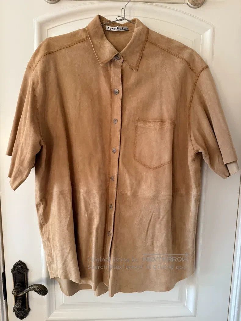 Acne Studios Acne Studios Suede vintage short-sleeve shirt jacket Size XS / US 0-2 / IT 36-38 - 1 Thumbnail