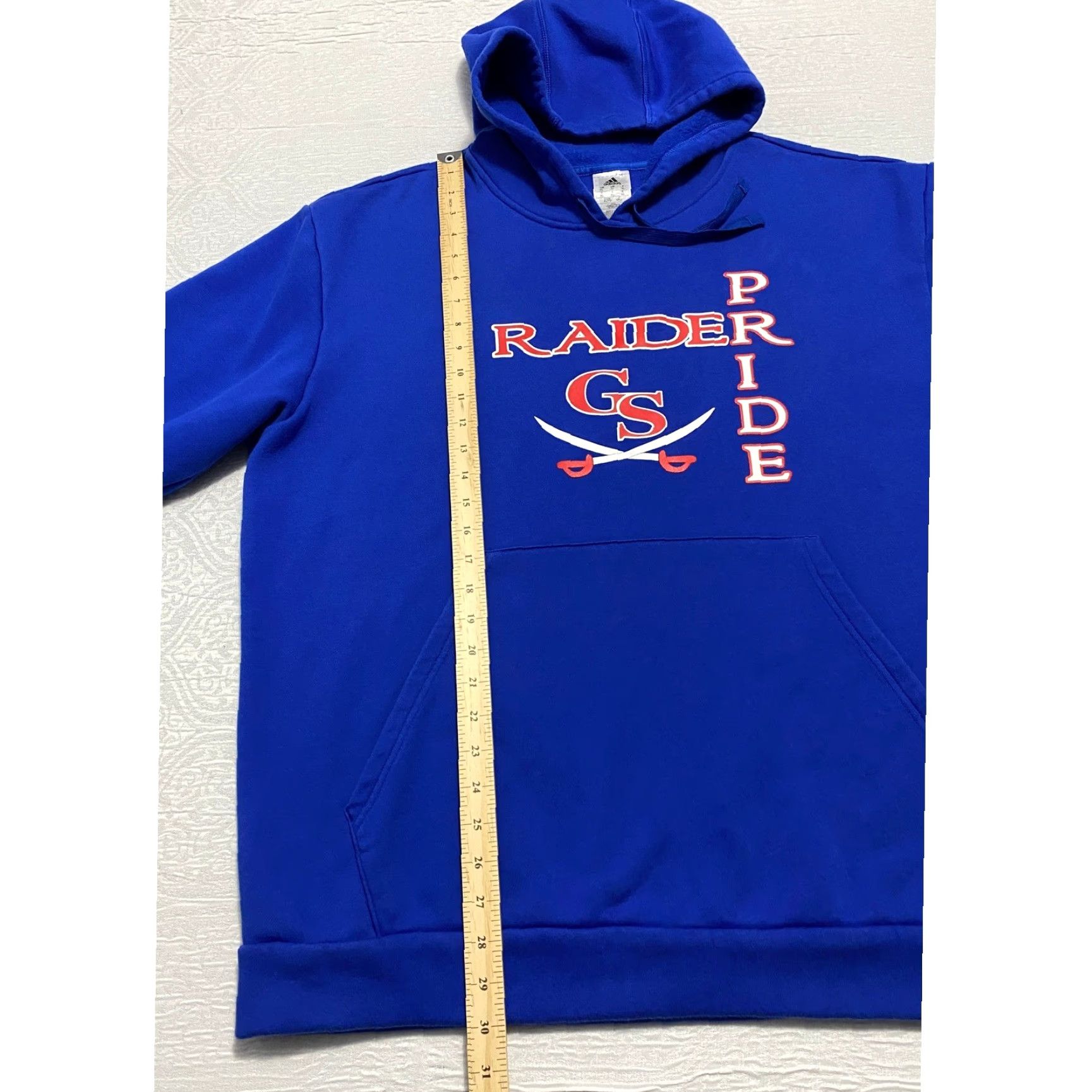 Adidas Adidas Raider Pride Hoodie University Pullover Hooded Sweatshirt XL Blue Unisex Adults Long Sleeve Pockets Graphic Print Logo Fleece Polyester Size US XL / EU 56 / 4 - 7 Thumbnail