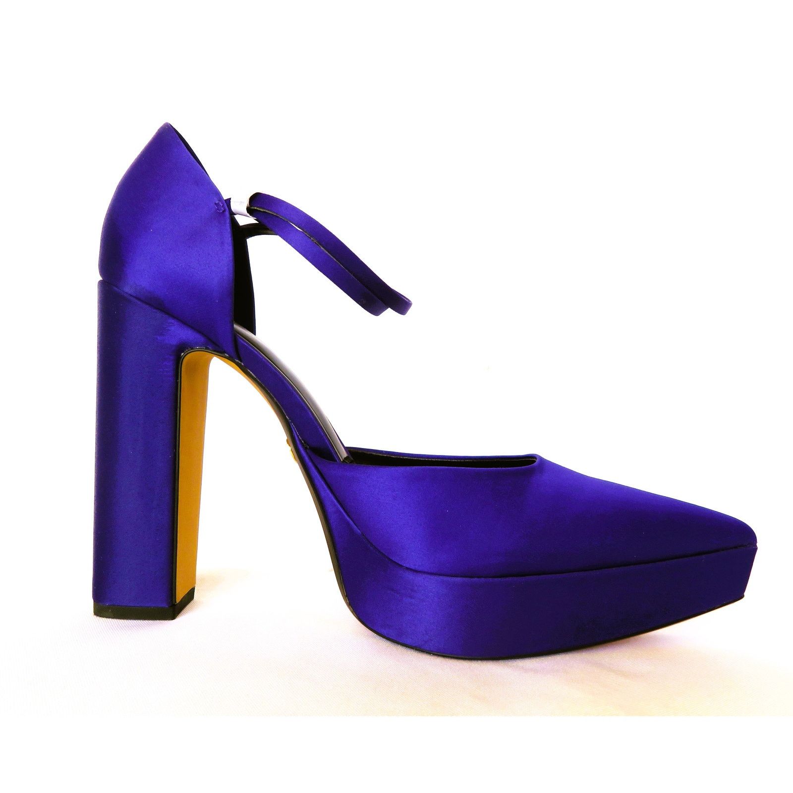 Zara ZARA Purple Pointed Toe Ankle Strap Heeled Platform Shoes Size US 9 / IT 39 - 7 Thumbnail