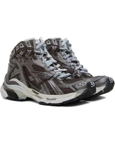 Balenciaga o1in1g0124 Neo Balenciaga Runner High Sneakers in Brown Size US 12 / EU 45 - 3 Thumbnail