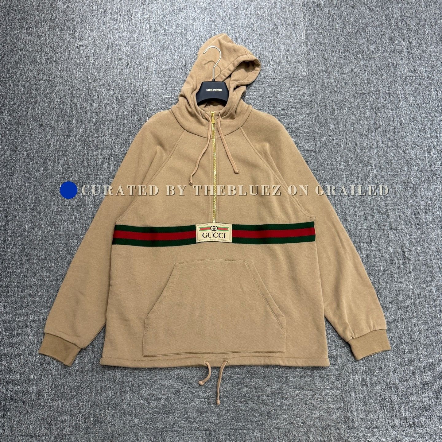 Gucci Gucci Hood Zip-up Sweatshirt with Gucci Stripe 497250 x9197