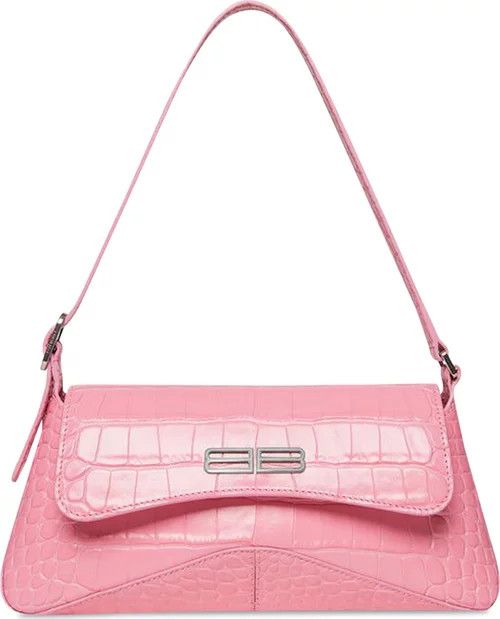 image of Balenciaga Oc11Z10224 Size: Os Xx Small Bag Crocodile Embossed In Pink, Women's