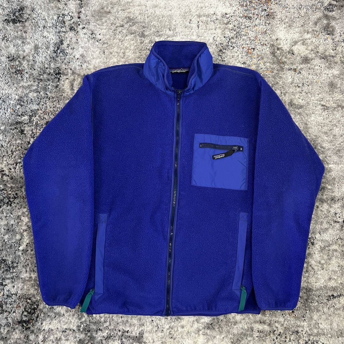 Vintage 80s Patagonia deep pile fleece style full zip