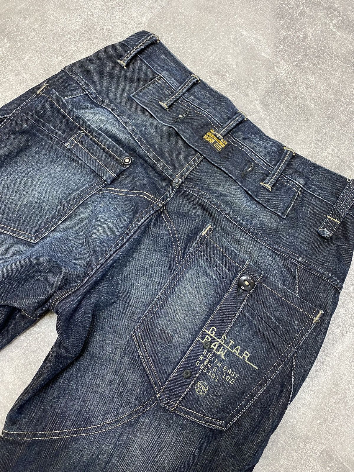 G-Star × Vintage Vintage G Star Raw Denim Biker Cargo Double Knee Pants Size US 34 / EU 50 - 24 Thumbnail