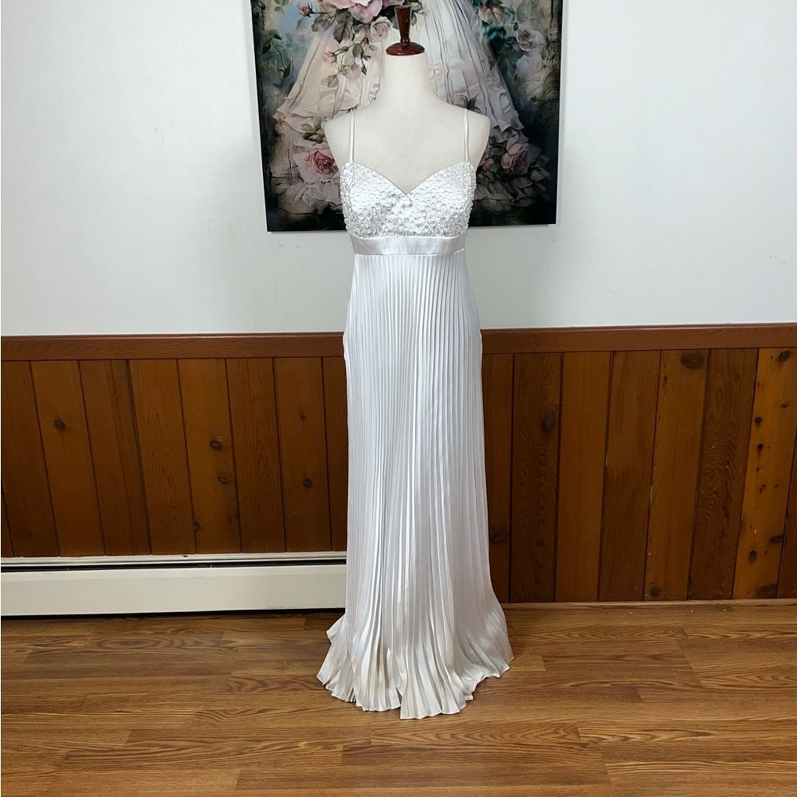 Other Beautiful Vintage 90s Chadwick’s Simple Pleated Wedding Gown Size XL / US 12-14 / IT 48-50 - 2 Thumbnail