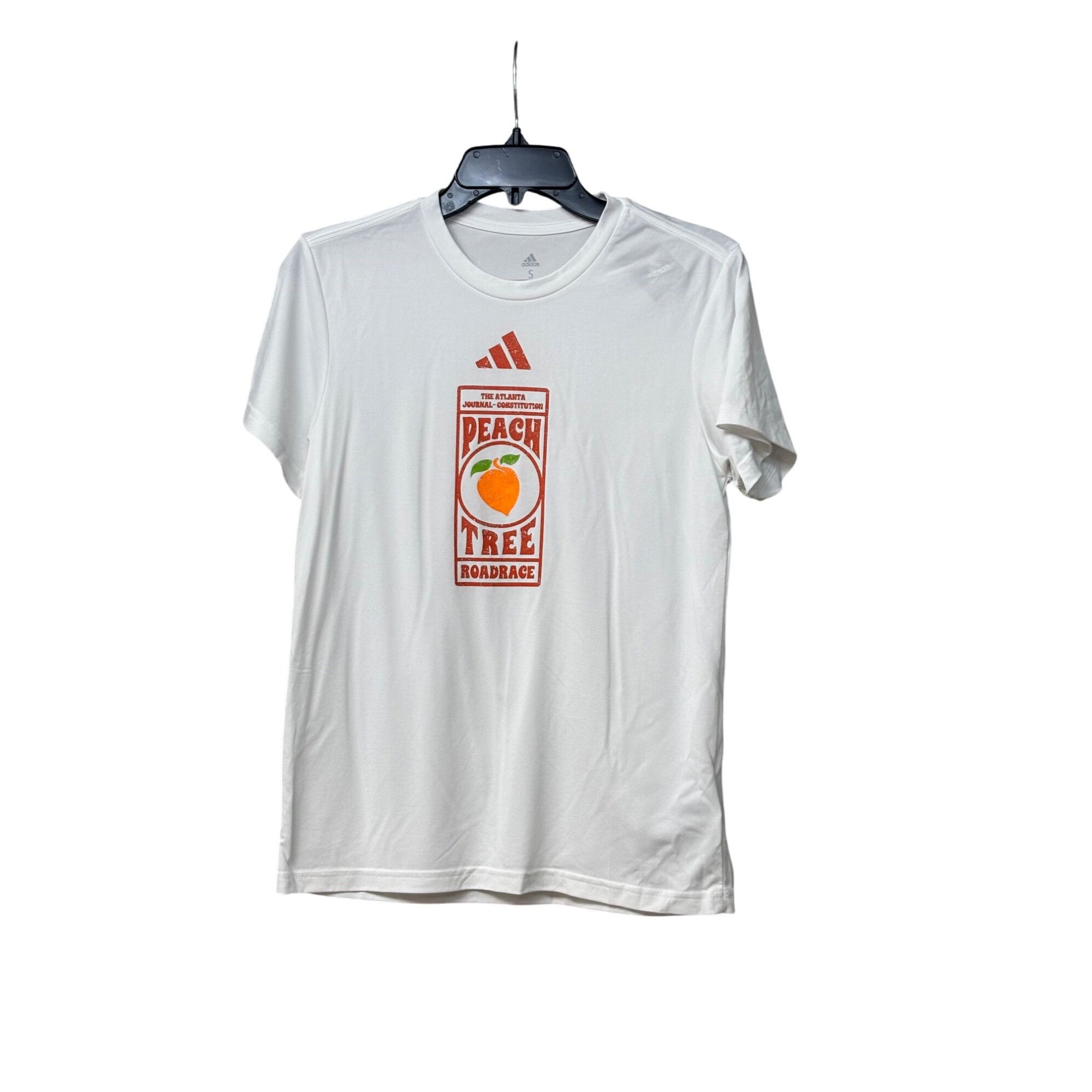 Adidas Adidas Women’s Peach Tree Road Race Pregame T-Shirt, White, Size M / US 6-8 / IT 42-44 - 9 Thumbnail