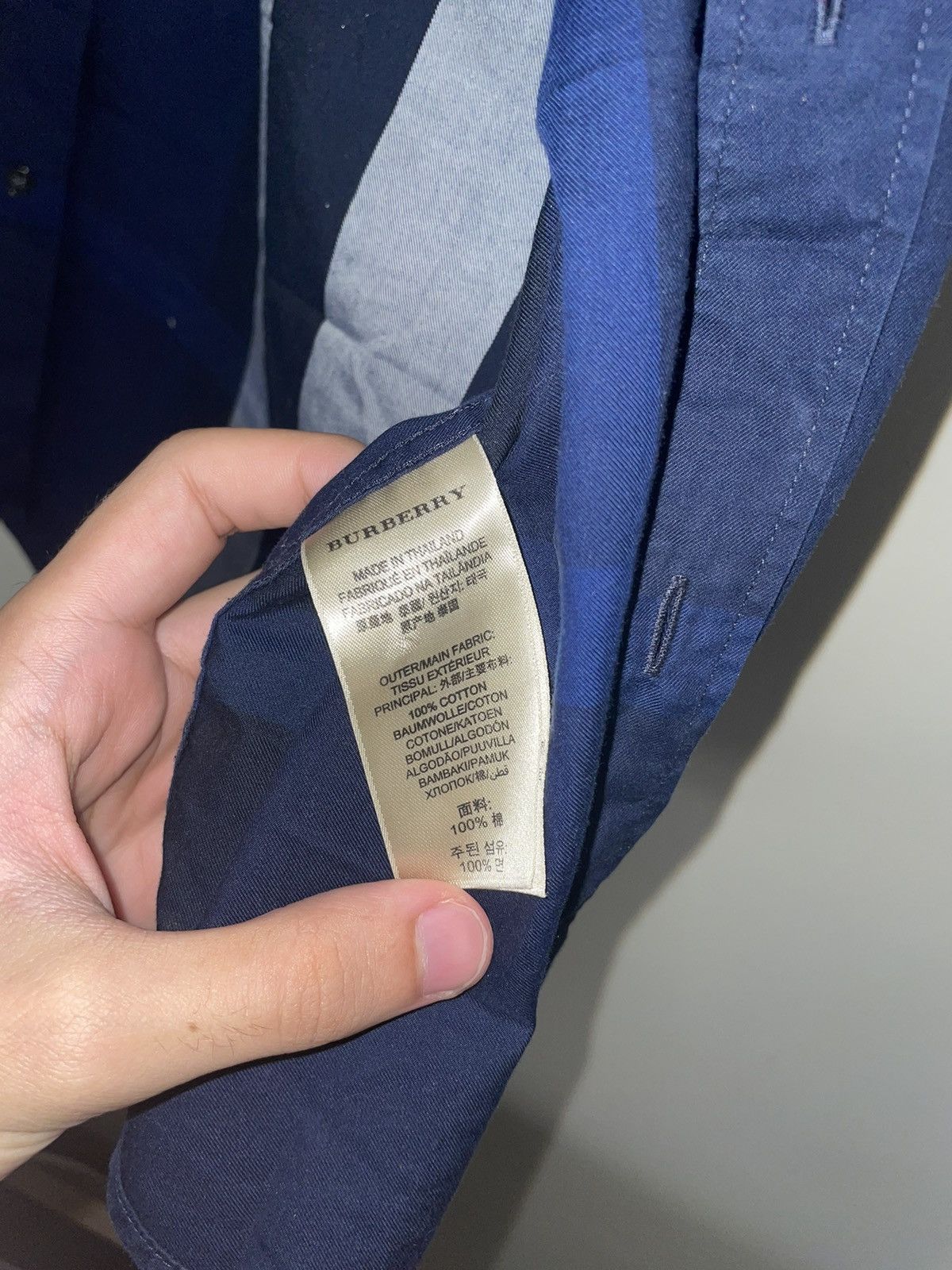 Burberry Burberry shirt in navy blue Size US XL / EU 56 / 4 - 4 Thumbnail