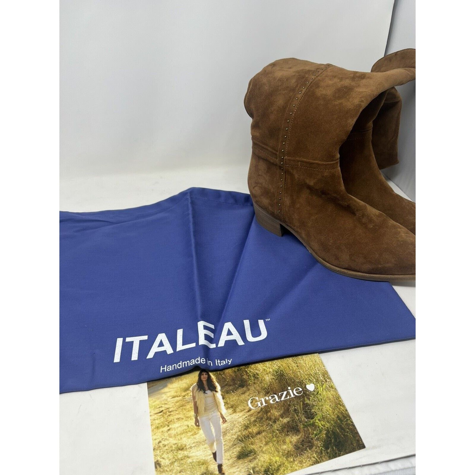 Other Italeau Fiamma Vero Cuoio Suede Genuine Leather Boots 39.5 Size US 9 / IT 39 - 13 Thumbnail