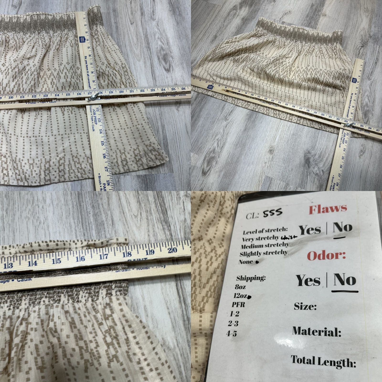 Calvin Klein Calvin Klein Jeans Beige Pull On Mini Skirt Elastic Waist Flare 6 NWT Women's Skirt Short Beige Elastic Lined Geometric Pattern Mens? Size 28" / US 6 / IT 42 - 8 Thumbnail
